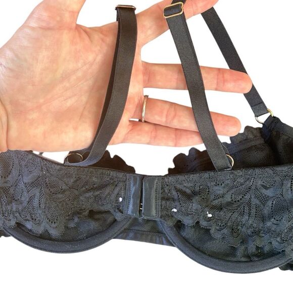 Savage X Fenty not sorry, black lace, balconette bra size 36D - Picture 4 of 6